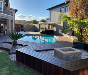 Pool construction in progress