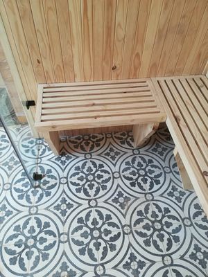 Completed sauna installation