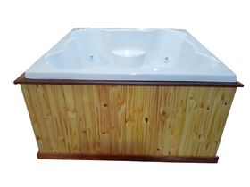 Pine Wood Surround for Hot Tub